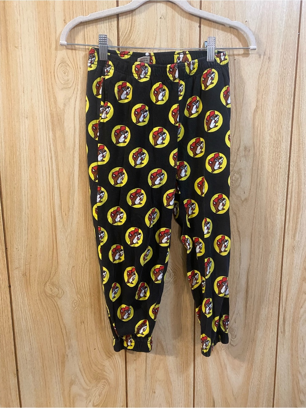 Buc-ee’s All Over Print Black Jogger Pajama Pants Kids Size L
